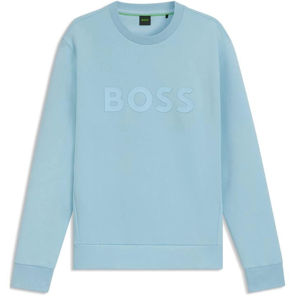 Hugo Boss Stretch Cotton Logo Sweatshirt - Blue